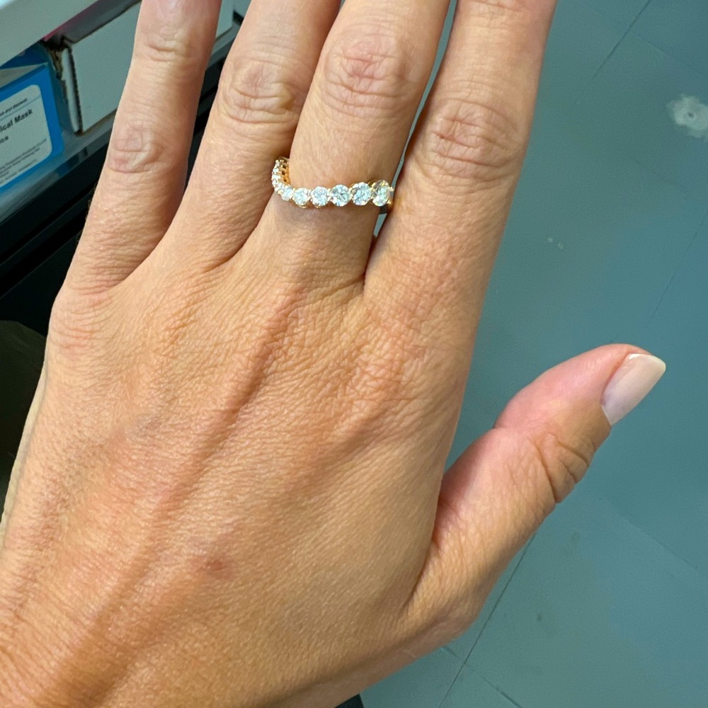 Melissa Kaye rose gold aria belle ring